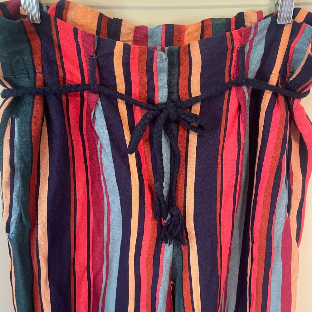 Anthropologie -- FARM RIO STRIPED WIDE LEG PANTS _ MEDIUM